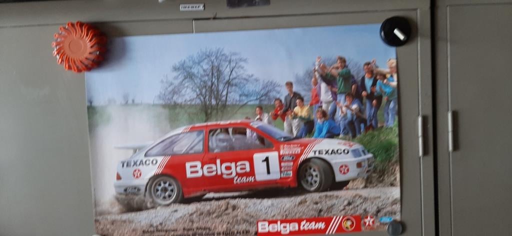 Affiche Ford Sierra Cosworth 3d Droogmans Belgique, Enlèvement ou Envoi, Comme neuf