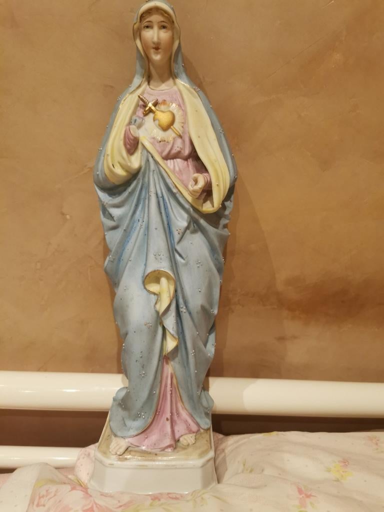 Heel oud porselein Maria beeld, Antiek en Kunst, Ophalen of Verzenden