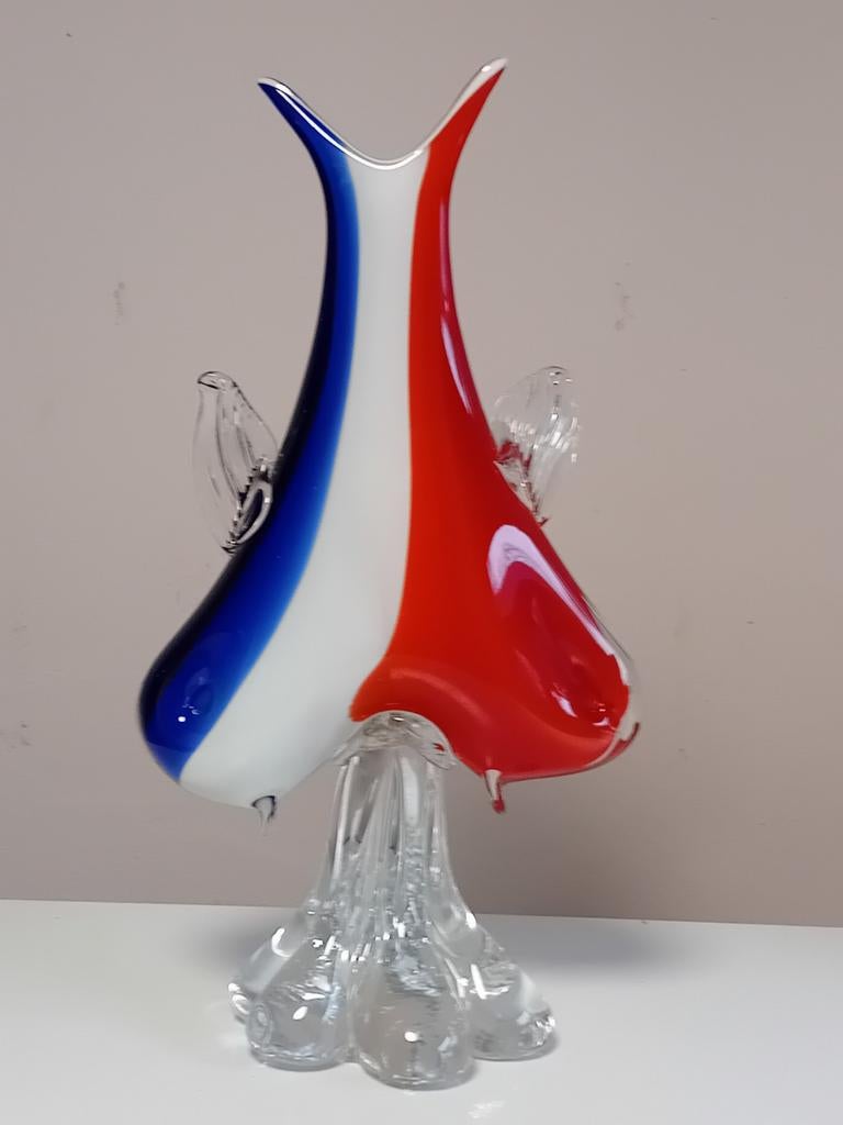 Double Poisson soliflore en verre soufflé de Murano, Enlèvement ou Envoi