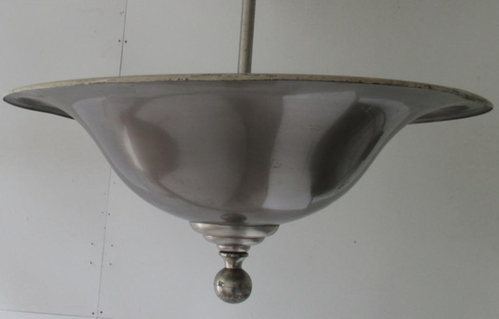 originele art deco chrome hanglamp luster genre Gispen, Antiek en Kunst, Ophalen