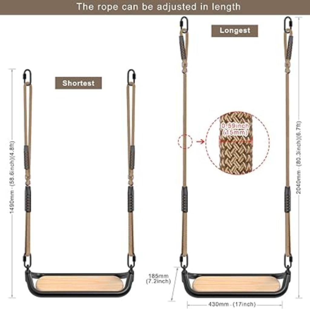 Balançoire en bois LIVRAISON RAPIDE ET GRATUITE, Envoi, Neuf