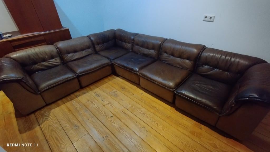 Vintage Rolf Benz, Huis en Inrichting, Zetels | Complete zithoeken, Leer, Ophalen