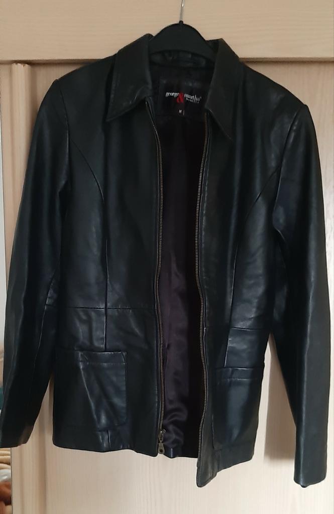 Lederen jas voor dames maat m+, Kleding | Dames, Autre, Zwart, Zo goed als nieuw, Ophalen