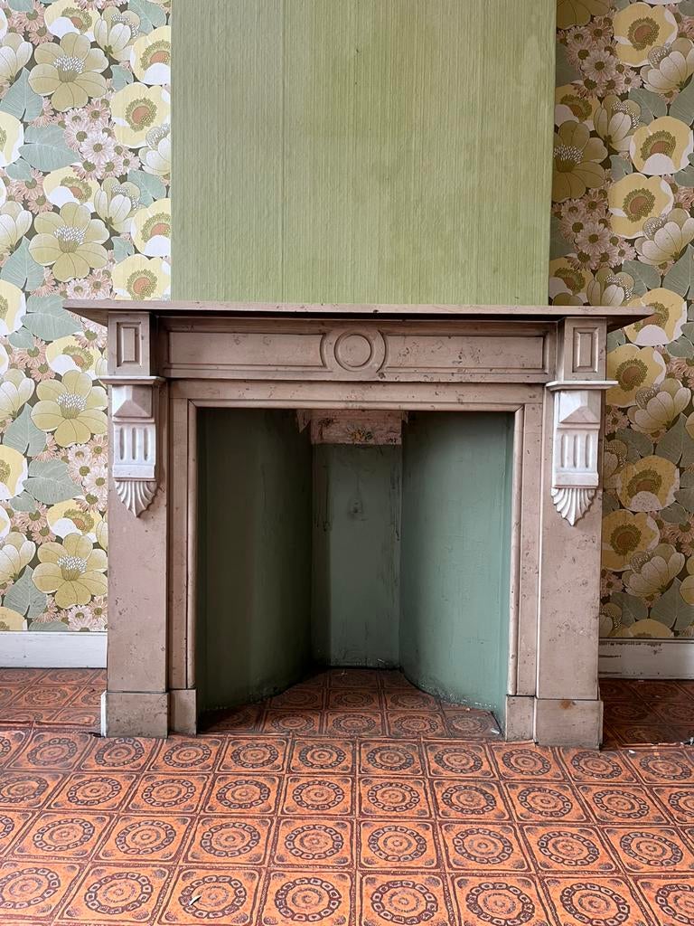 Antieke schouwen - marmer - jaar 1877, Huis en Inrichting, Haarden, Ophalen, Gebruikt