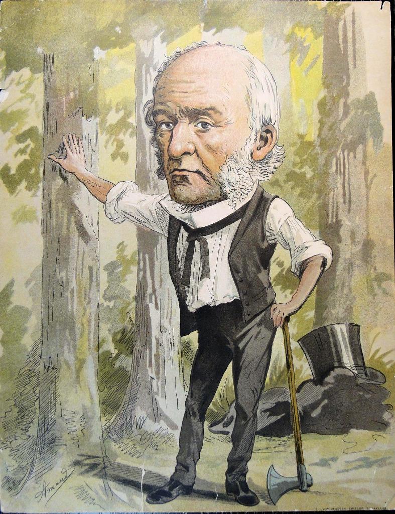 lithographie - Amand - Caricature. Homme avec hache et chape, Livres, Art & Culture | Arts plastiques, Enlèvement ou Envoi