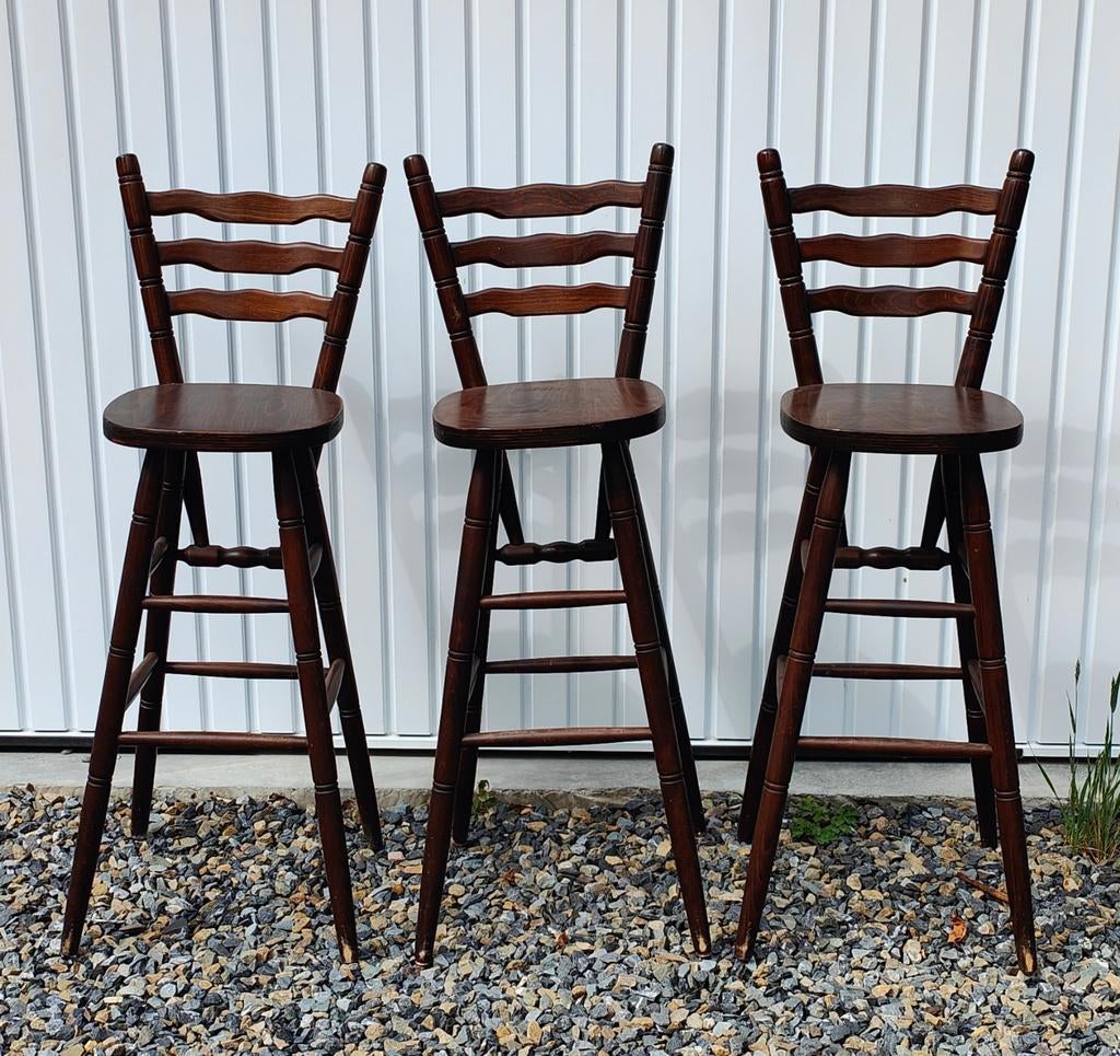 Chaises hautes de bar en chêne, Enlèvement, Utilisé