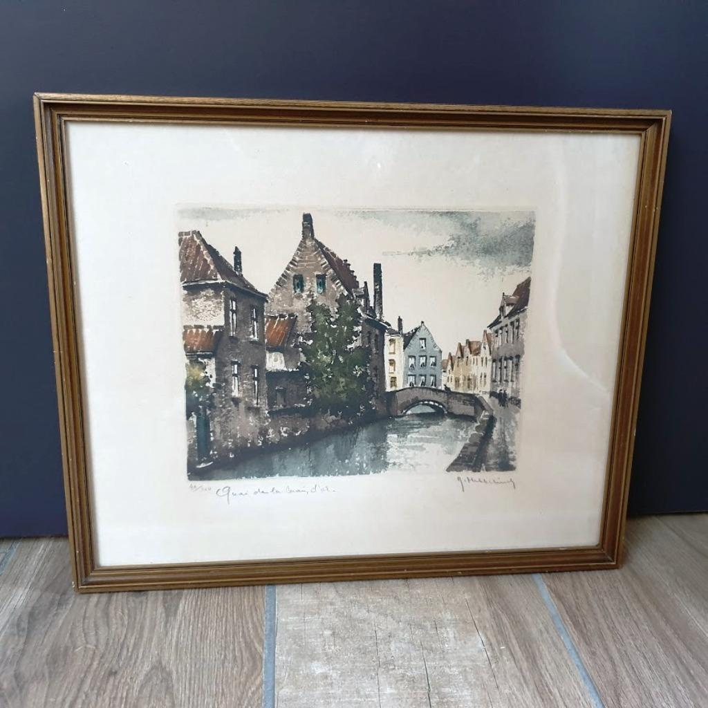 Eau forte originale numérotée et signée Roger Hebbelinck, Enlèvement ou Envoi