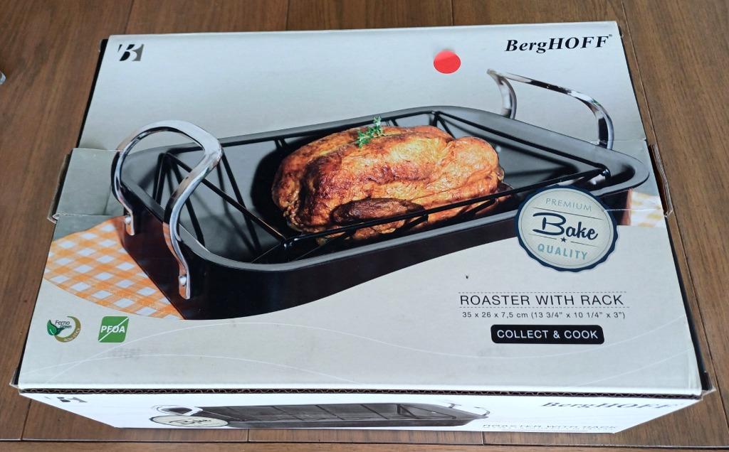 Berghoff Braadpan braadslee met rooster, Keramische plaat, Ophalen of Verzenden, Koekenpan of Braadpan, Nieuw