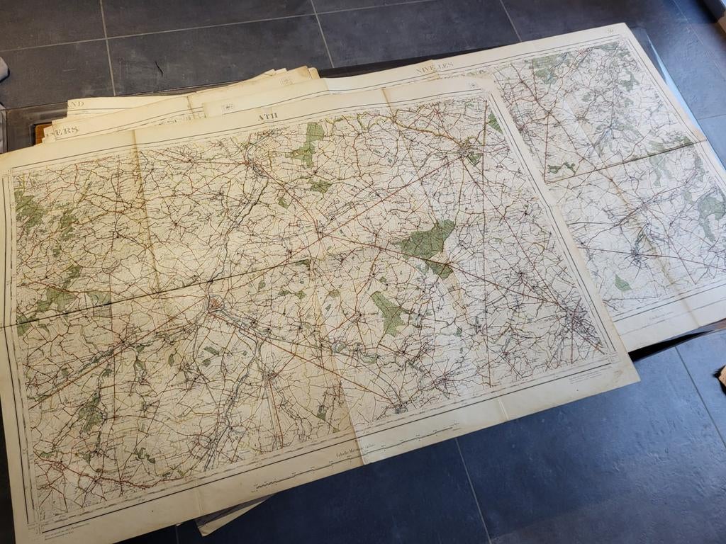 cartes d'état-major, Belgique 2WW, Envoi