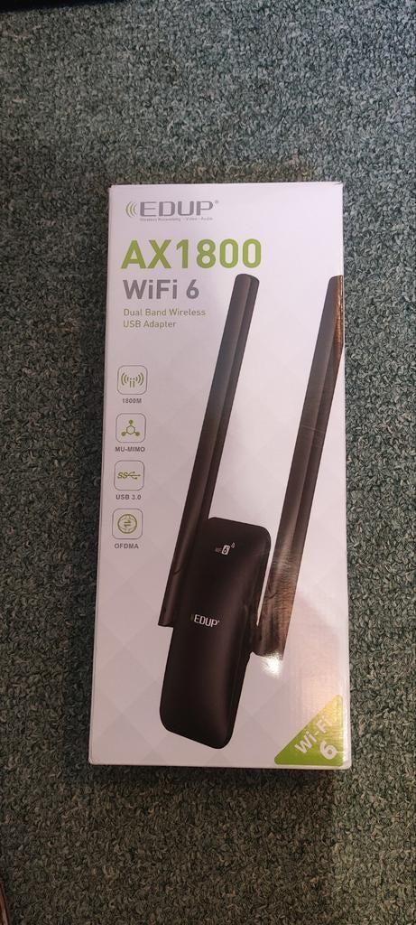 Adaptateur USB sans fil double bande Ax1800 Wi-Fi 6, Enlèvement ou Envoi, Comme neuf, Externe