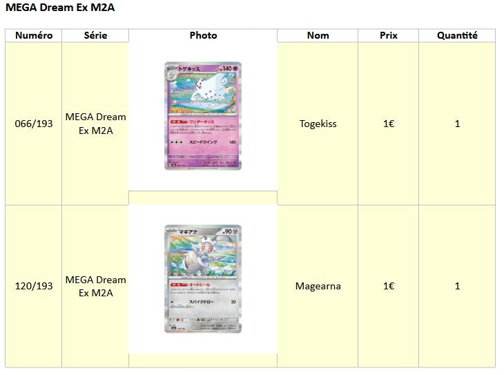 Cartes Pokémon MEGA Dream Ex M2A (japonaises), Ophalen, Zo goed als nieuw, Losse kaart