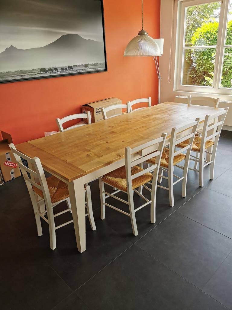 Table et chaises, Enlèvement, Utilisé, Campagnard, 8 chaises ou plus