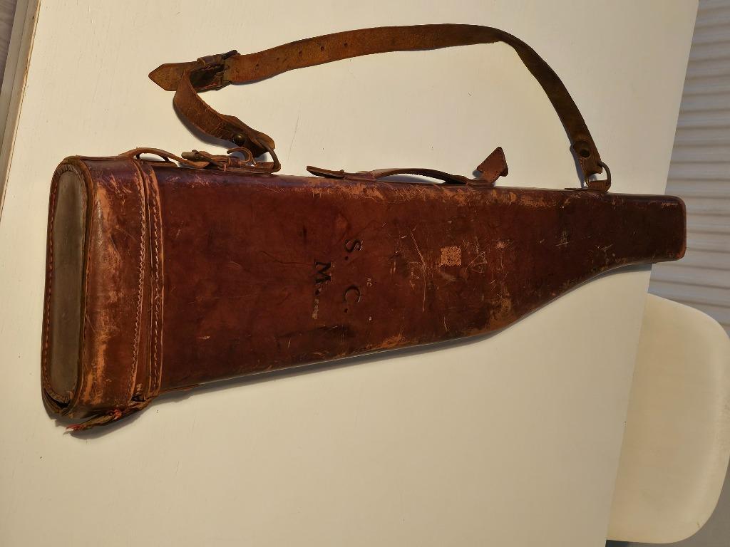Vintage geweerkoffer van hard leer, Ophalen of Verzenden