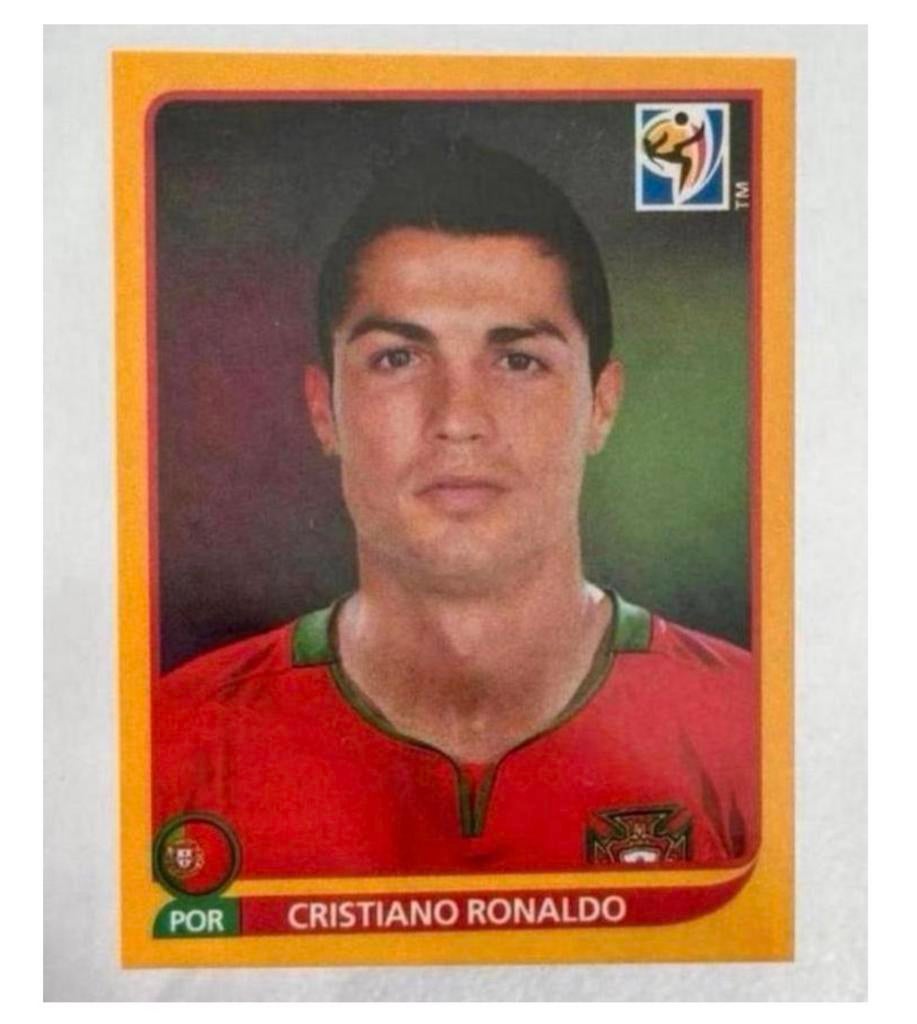 Panini Sticker Cristiano Ronaldo #559 2010 swiss ed yellow, Verzamelen, Ophalen of Verzenden, Nieuw, Poster, Plaatje of Sticker