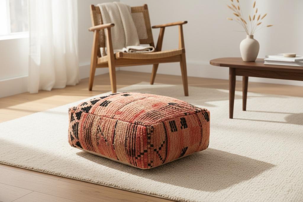 Pouf berbère/marocain vintage, Maison & Meubles, Enlèvement ou Envoi, Comme neuf
