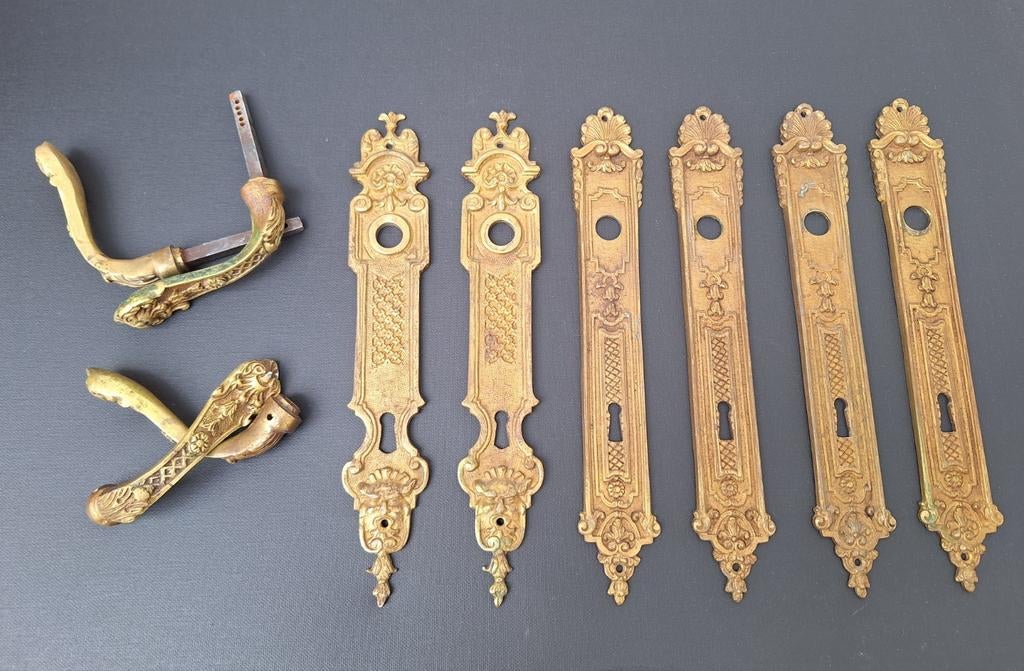 Antiek 19e eeuws deurbeslag herenhuis, Ophalen of Verzenden