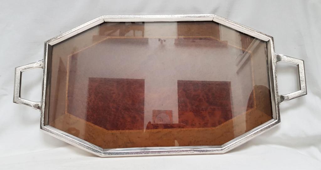 Plateau en argent Art Déco Raymond Ruys., Antiquités & Art, Enlèvement ou Envoi, Argent