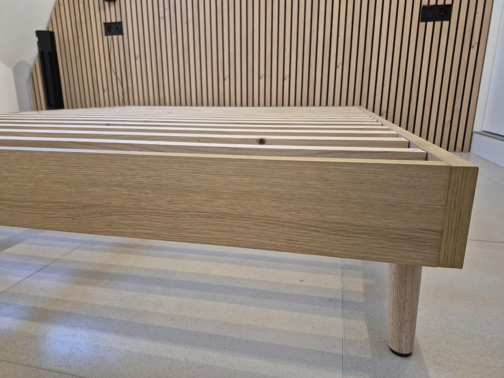 Bed 160 cm La Redoute, Ophalen, Bruin, Tweepersoons, Zo goed als nieuw