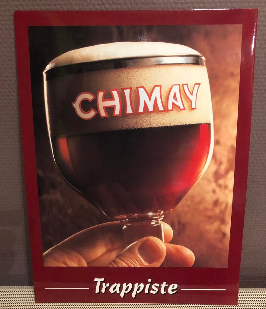 Reklamebordje Trappist Chimay karton, Ophalen of Verzenden, Nieuw, Reclamebord, Plaat of Schild, Overige merken