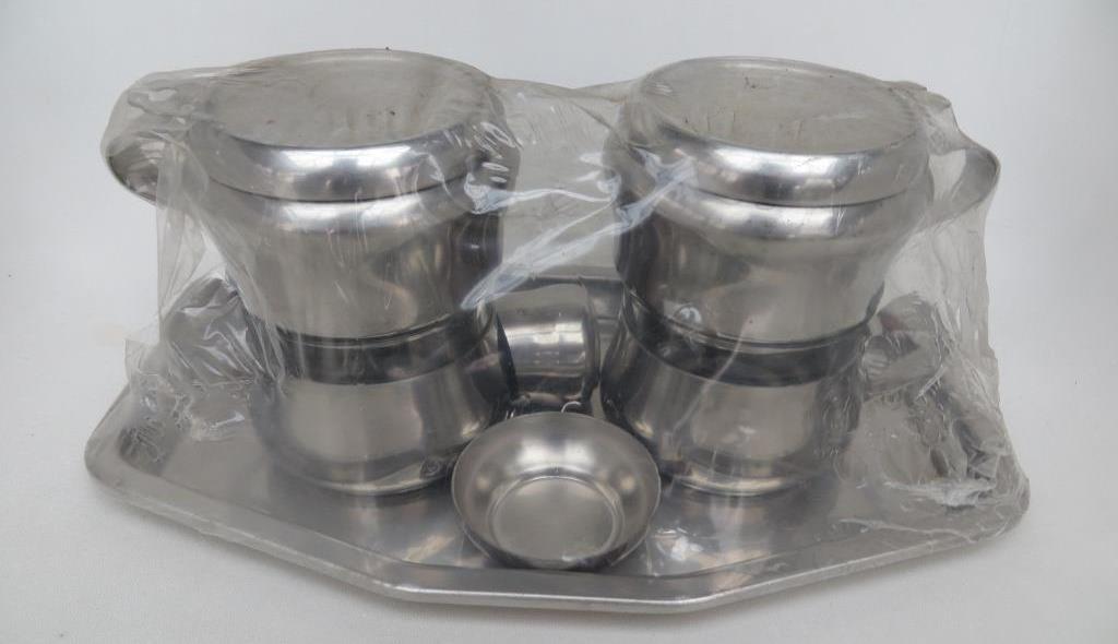 Duralex 2 inox koffiefilters , schotel , melkkannetje, Overige materialen, Nieuw, Ophalen of Verzenden, Effen