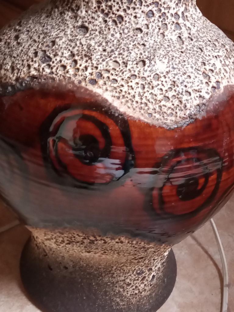 lampe vintage à poser sur le sol pied céramique, Antiquités & Art, Enlèvement