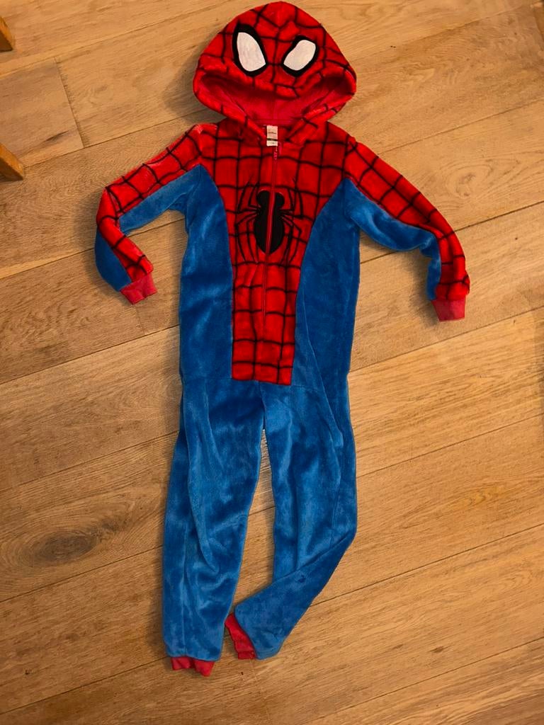 Onesie spiderman maat 128, Ophalen of Verzenden, Gebruikt, 122 t/m 128, Meisje
