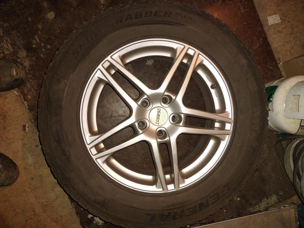 aluminium velgen met winterbanden 235/65 R17 H, Autos : Pièces & Accessoires, Pneus & Jantes, Pneus hiver, 17 pouces, Enlèvement