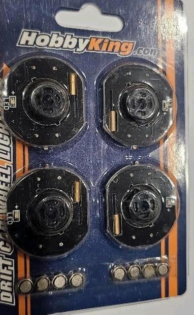 HobbyKing RC drift wielverlichting LED set – 1/10, Hobby en Vrije tijd, Modelbouw | Radiografisch | Auto's, Nieuw, Onderdeel, Elektro