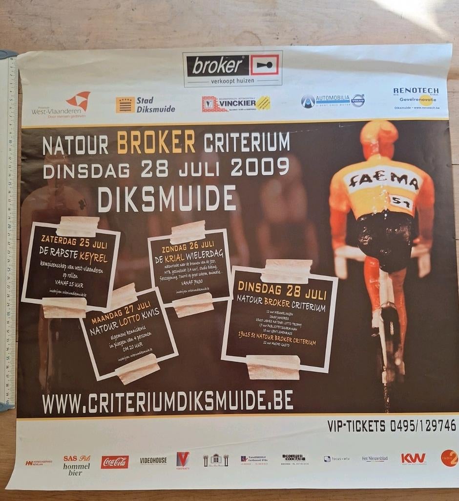 Wieleraffiche natour criterium 2009 Diksmuide, Enlèvement ou Envoi