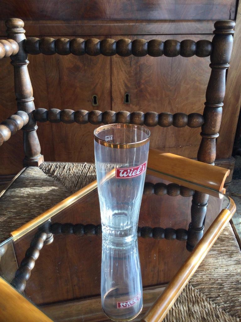 Verre à bière Wiel's, Verzamelen, Biermerken, Gebruikt, Glas of Glazen, Overige merken, Ophalen of Verzenden