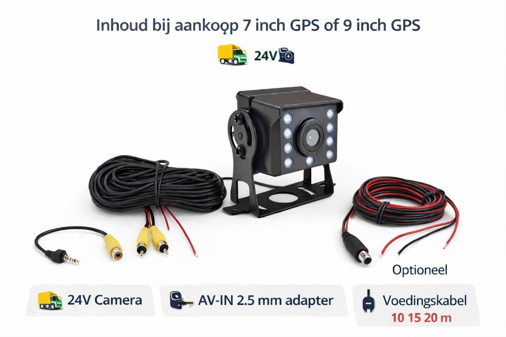 7 inch Camper, Truck GPS met Bedraad AchteruitrijcameraSet, Nieuw, Ophalen of Verzenden, Oosterwennel, DRK TECH