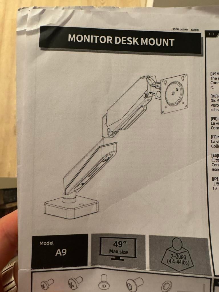 Monitor arm white amazing quality, Ophalen, Nieuw