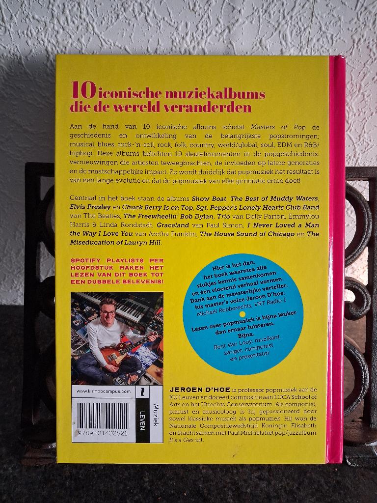 Jeroen D'Hoe, 'Masters of Pop: iconische albums', ALS NIEUW!, Ophalen, Zo goed als nieuw, Overige onderwerpen, DIVERSEN