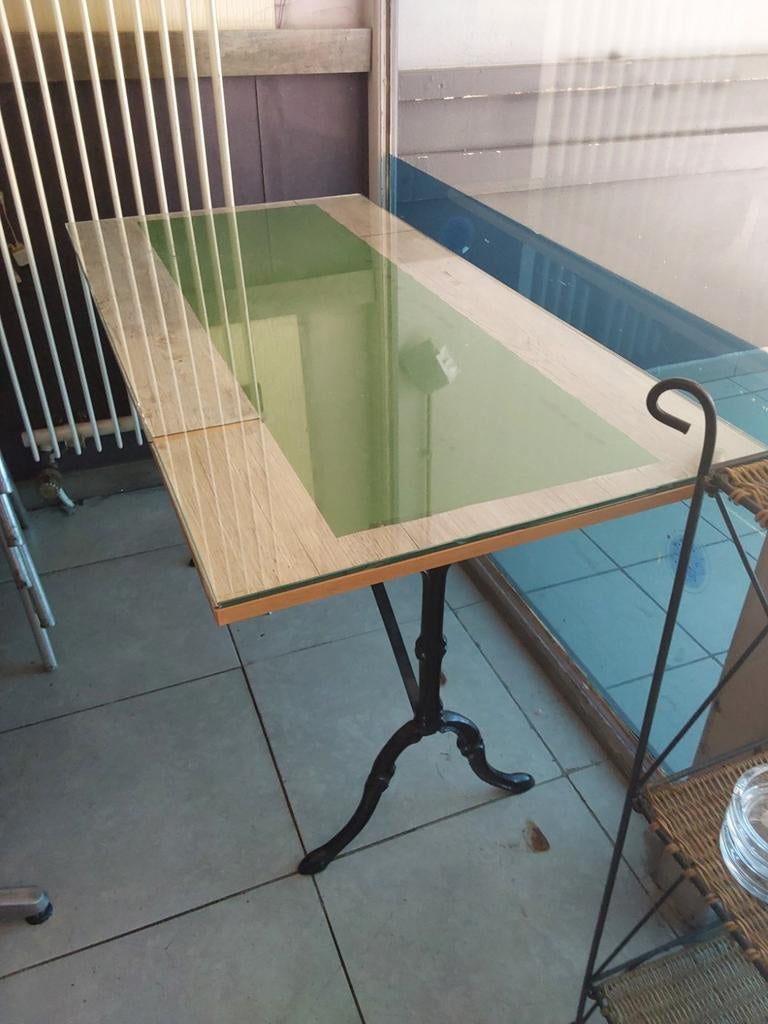 13x Tables de restauration avec tablettes en verre, Articles professionnels, Horeca | Mobilier & Aménagement, Enlèvement, Utilisé