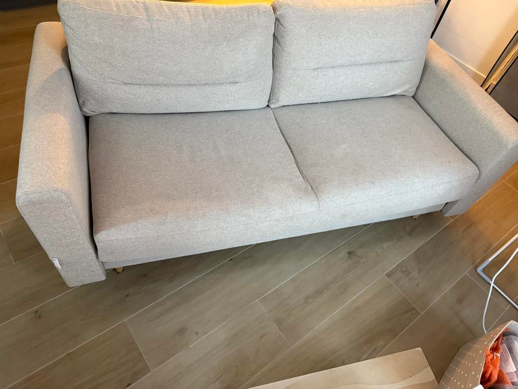 Canapé convertible beige, Maison & Meubles, Enlèvement, Comme neuf