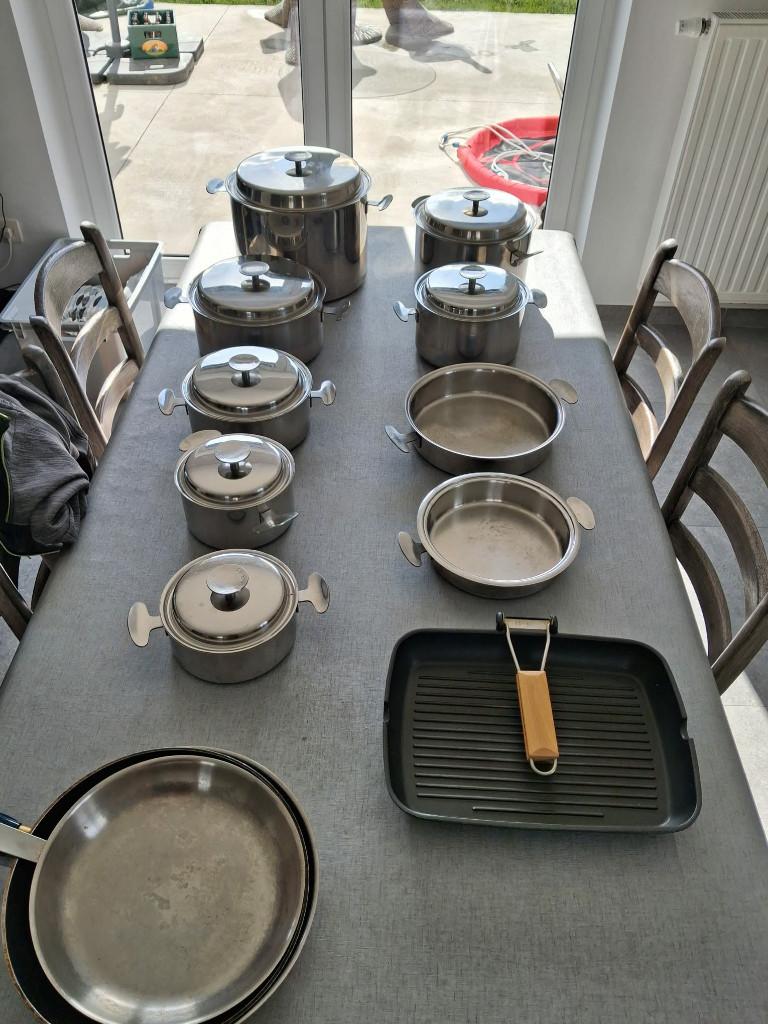 batterie de casseroles, Inox, Plaque céramique, Enlèvement, Utilisé