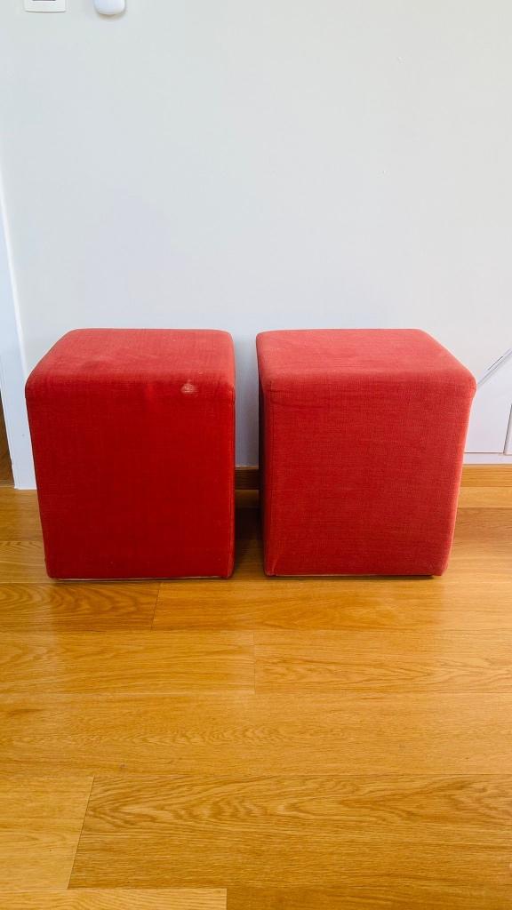 Pouf Flamand, Huis en Inrichting, Zetels | Voetbanken en poefs, Ophalen, Gebruikt, Stof