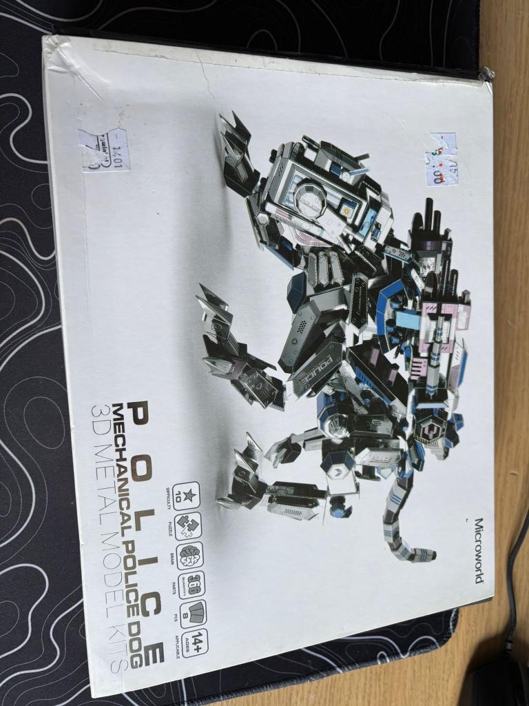 Puzzle en métal avec chien policier Microworld, Enlèvement ou Envoi, Moins de 500 pièces, Neuf, Rubik's Cube ou Puzzle 3D