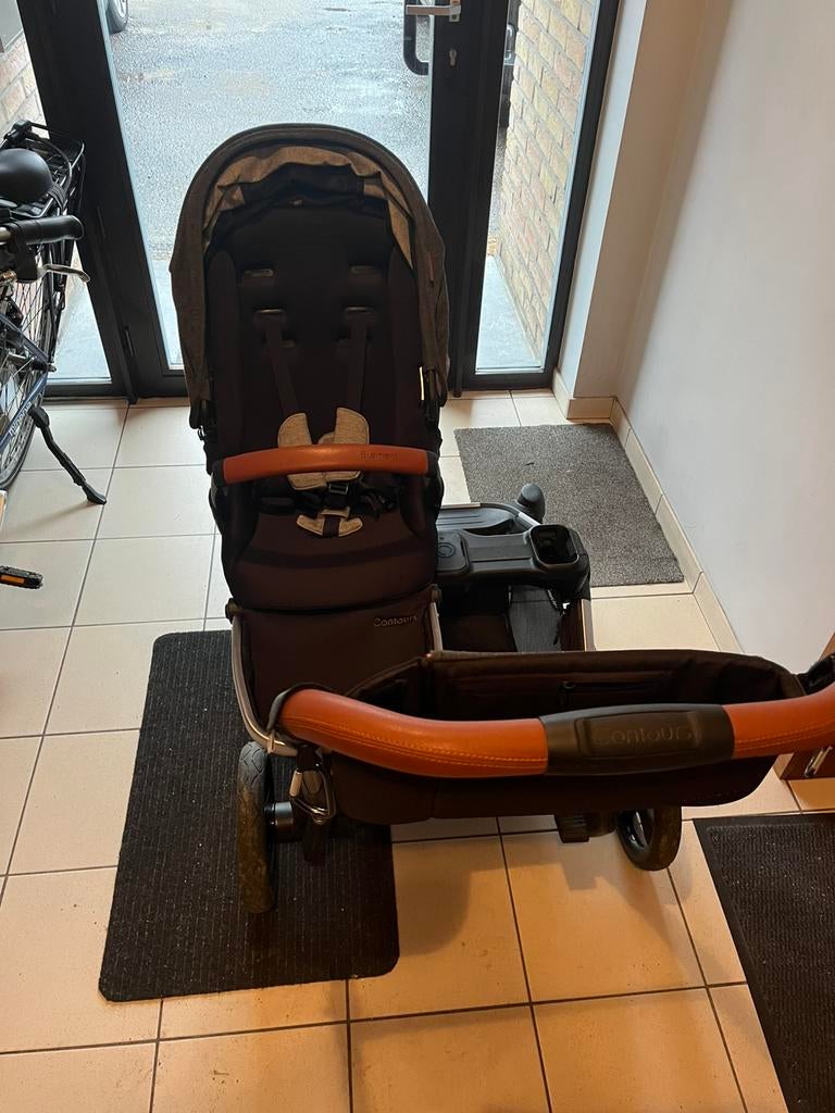 Bugy uitbereidbaar tot tweede kindje, Kinderen en Baby's, Kinderwagens en Combinaties, Gebruikt, Verstelbare duwstang, Ophalen