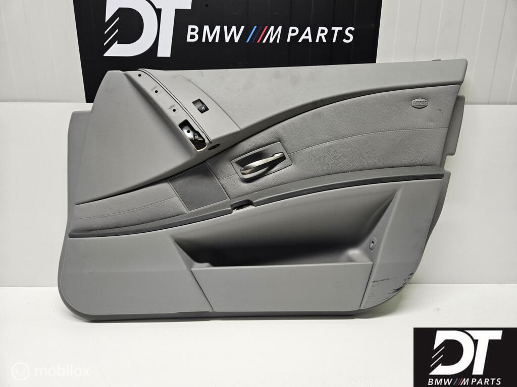 Deurpaneel rechtsvoor leder grijs BMW 5-serie E60, Enlèvement ou Envoi, Utilisé, BMW, BMW