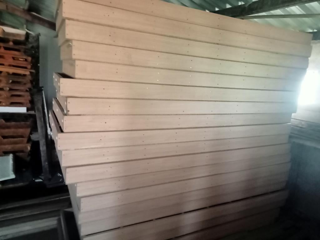 Houten muurpanelen, Doe-het-zelf en Bouw, Platen en Panelen, Ophalen, Gebruikt, Overige materialen, 100 mm of meer