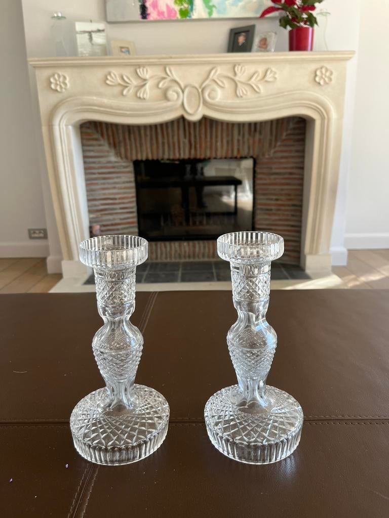 Waterford Crystal – Set kristallen kandelaars (22  10 cm), Antiek en Kunst, Antiek | Kandelaars, Kristal, Ophalen