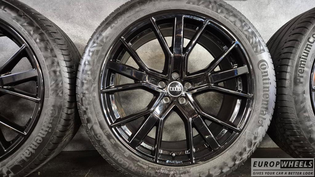 21 inch Audi Etron Q7 velgen zomerbanden DEMO Zwart E-Tron, Auto-onderdelen, Banden en Velgen, Banden en Velgen, Zomerbanden, 21 inch