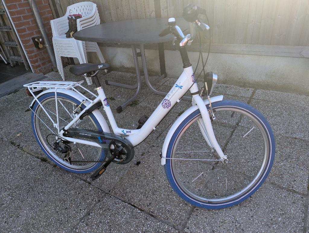 Witte BFK Pure Meisjesfiets – 24 inch – 6 versnellingen, Ophalen, Gebruikt, 20 inch of meer, BikeFun Kids (BFK)