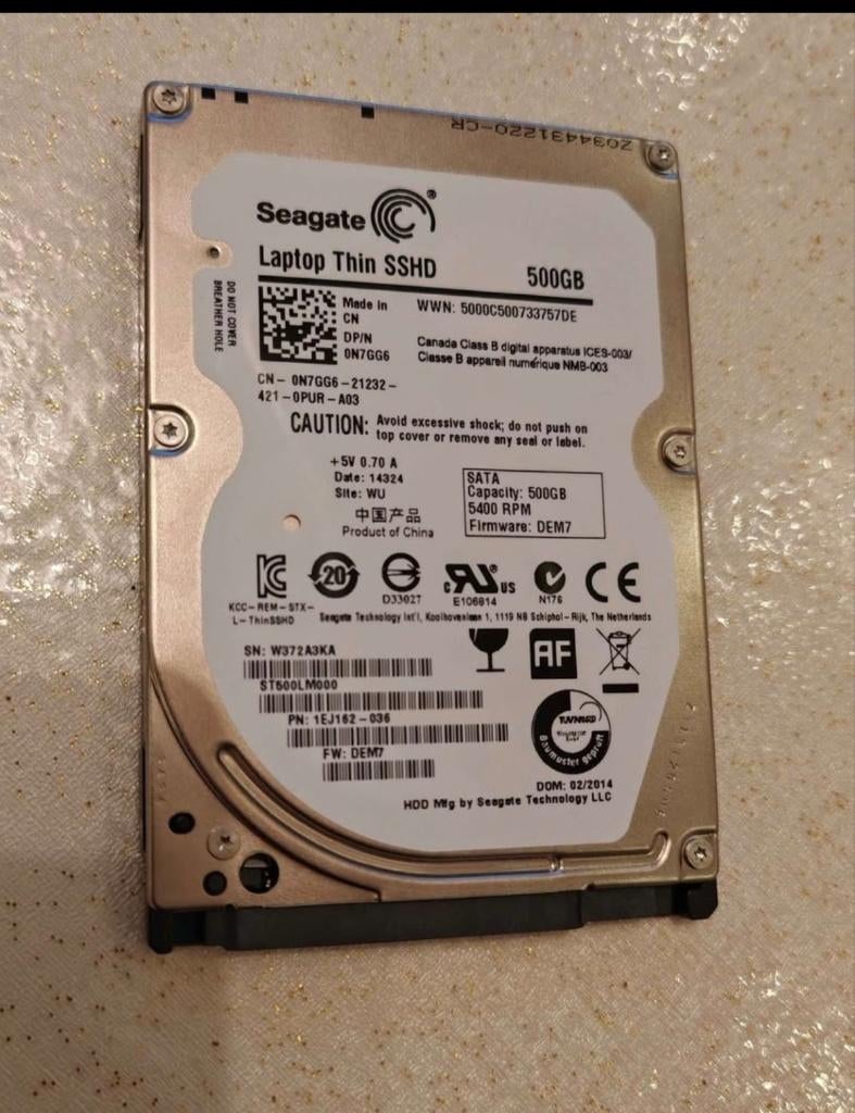 Disque dur 500GB 2.5" HDD, Informatique & Logiciels, Disques durs, Interne, Enlèvement, Utilisé, Laptop