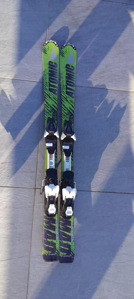 Groene Atomic skilatten, Sport en Fitness, Ophalen, Gebruikt, 100 tot 140 cm, Atomic