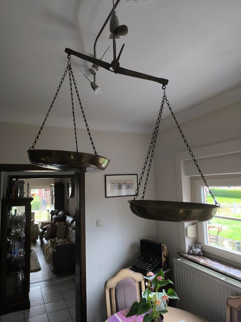 Antieke koperen weegschaal, Antiek en Kunst, Ophalen