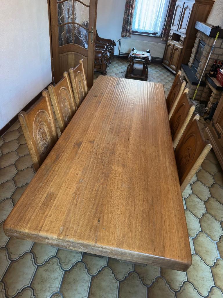 Meubles chêne massif à vendre, Maison & Meubles, Tables | Tables à manger, Utilisé, 200 cm ou plus, 100 à 150 cm, Cinq personnes ou plus