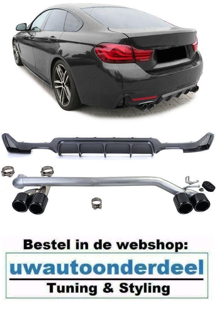 uitlaat + Carbon Look Diffuser Voor Bmw 4 serie F32 F33 F36, Verzenden