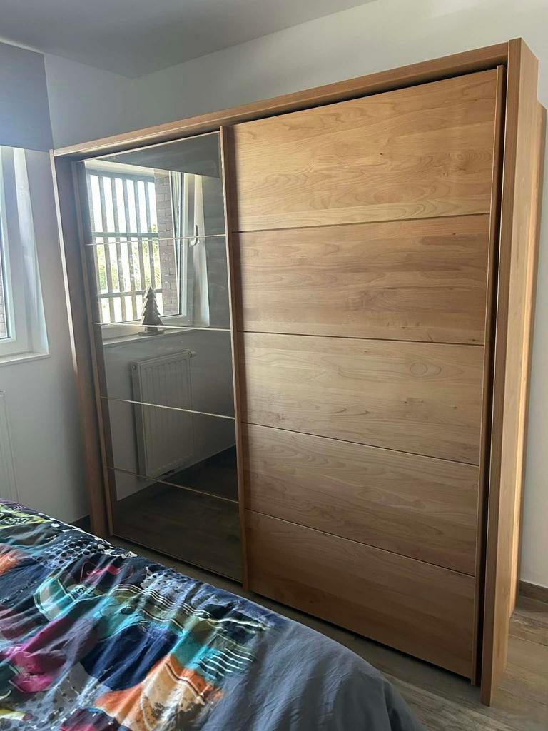 Garde-Robe en bois massif, Ophalen, Met deur(en), Eikenhout, Zo goed als nieuw